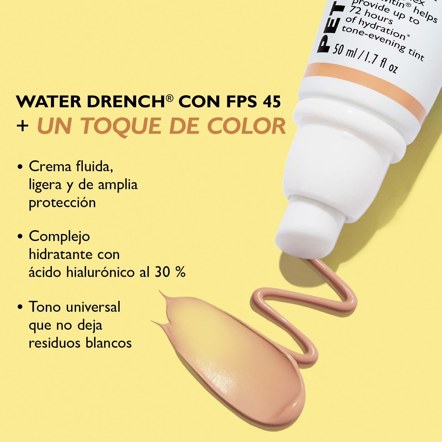 WATER DRENCH&reg; BROAD SPECTRUM SPF 45 HYALURONIC SHEER TINT MOISTURIZER (CREMA HIDRATANTE)